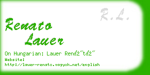 renato lauer business card